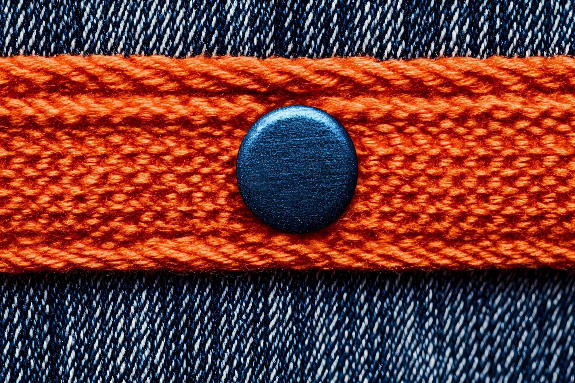 Closeup of embroidered patch with texture